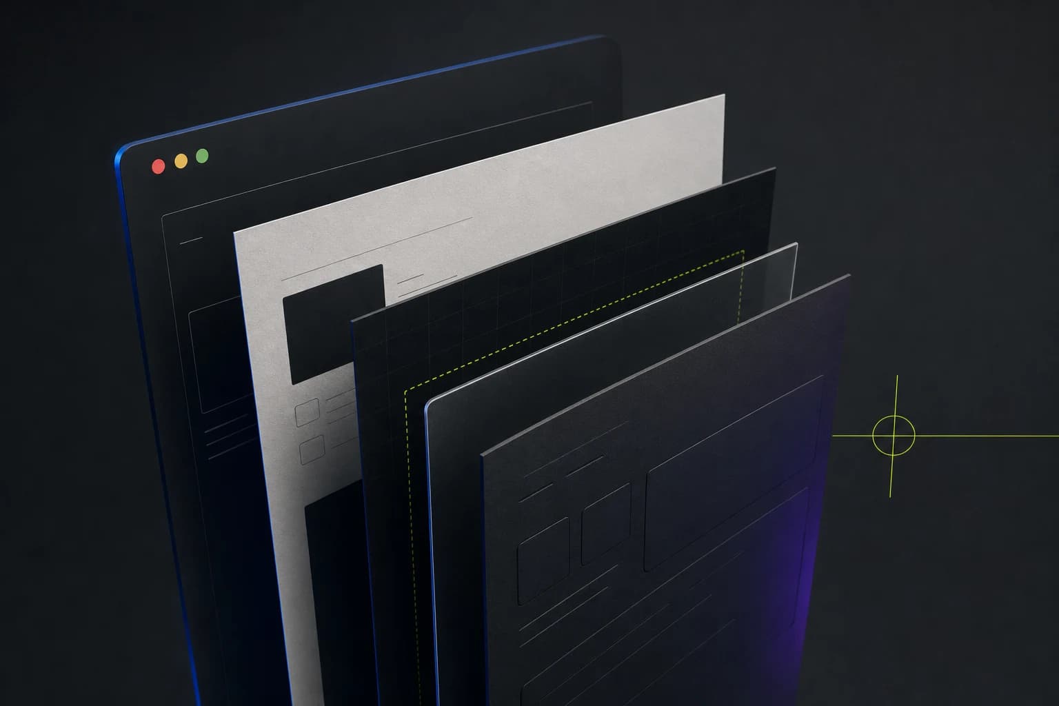 Layered website panels representing a cloned project